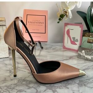 Alexander Wang Rose Gold and Black Heels